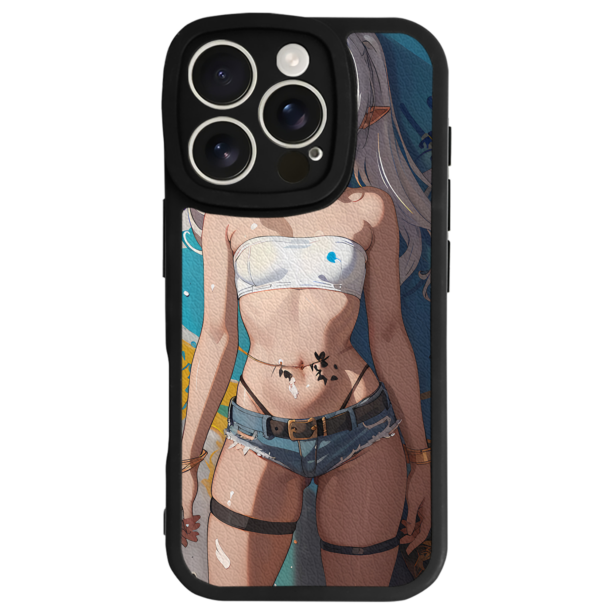 （画像用） 葬送のフリーレン Frieren 【iPhone 16シリーズ対応】シリコンスマホケース（レザー調） 材質：シリコン